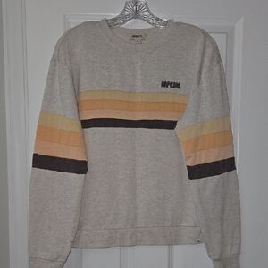 Rip Curl Gray Sweatshirt with Striped Design